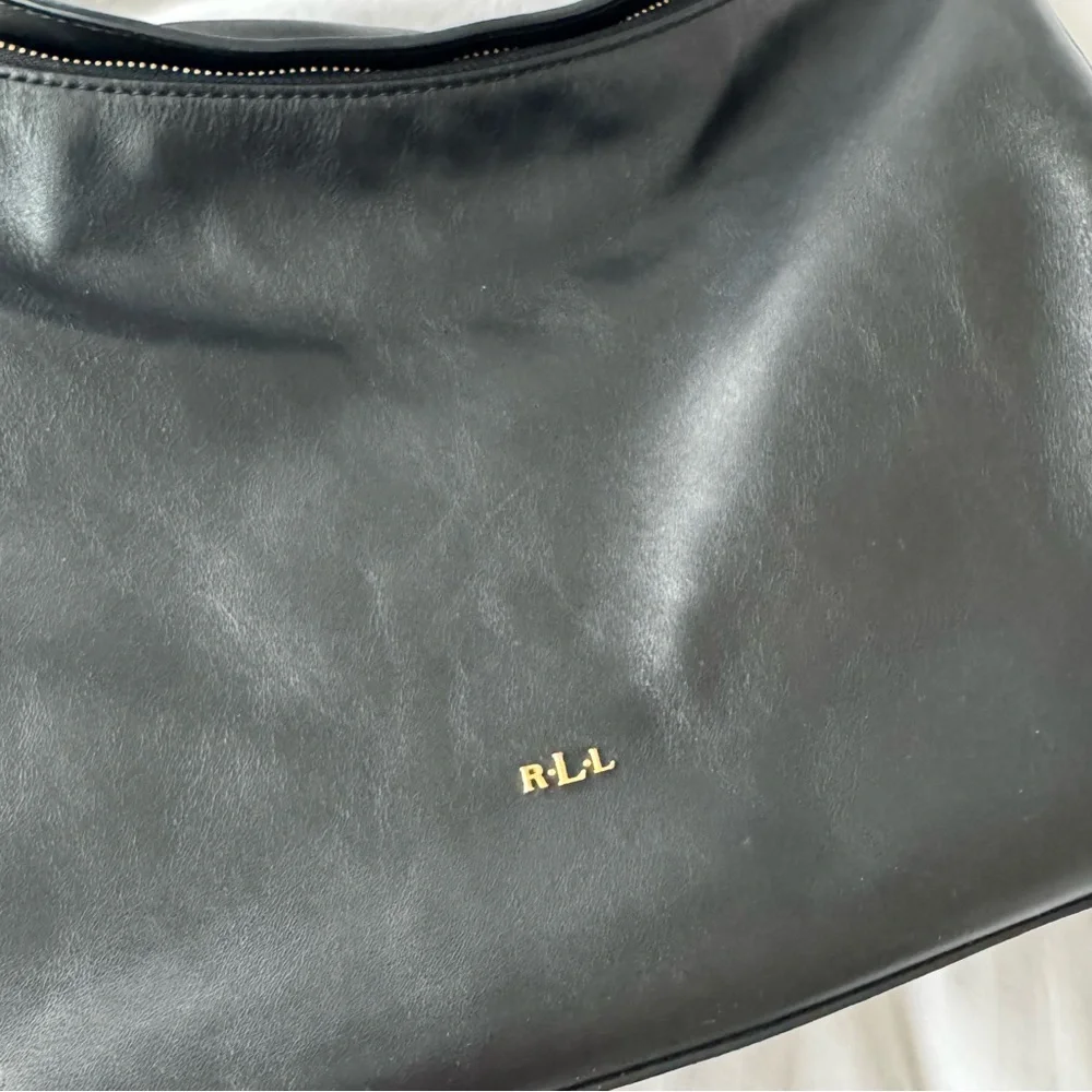 Ralph Lauren Black Leather Shoulder Bag - Picture 3 of 6